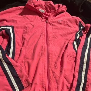 Nike Vintage 80’s Full zip Pink track jacket size Large